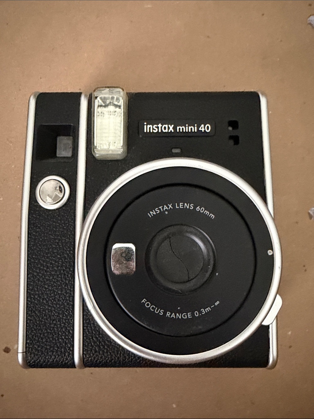 Fujifilm Instax Mini 40 Instant Camera - Black and Silver Accents